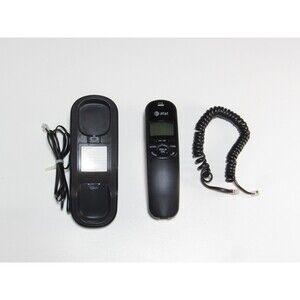 AT&T Cordless‎ Phone Handset & Corded Base Telephone System Black Caller ID
